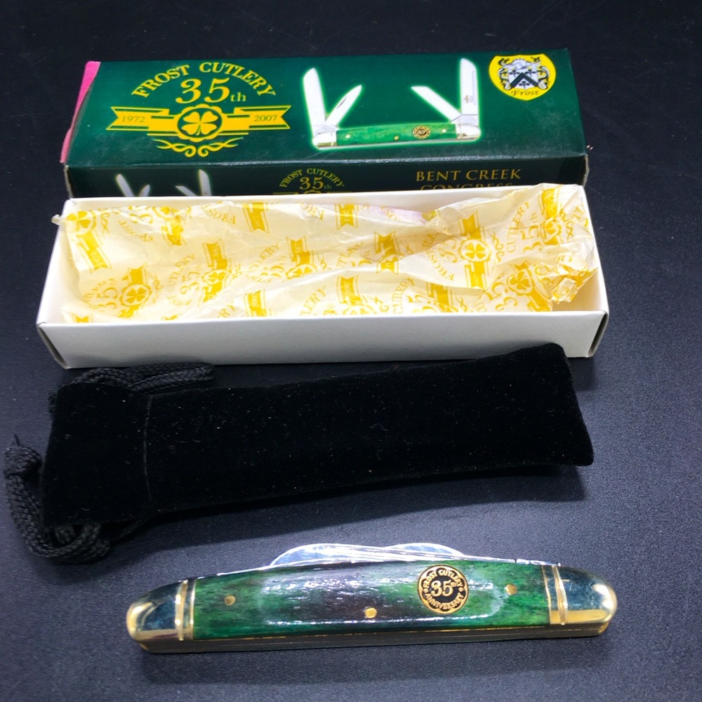 New Frost Cutlery 35th Range Rider With 35th 1972-2007 Pouch 35-114GSB  In Box